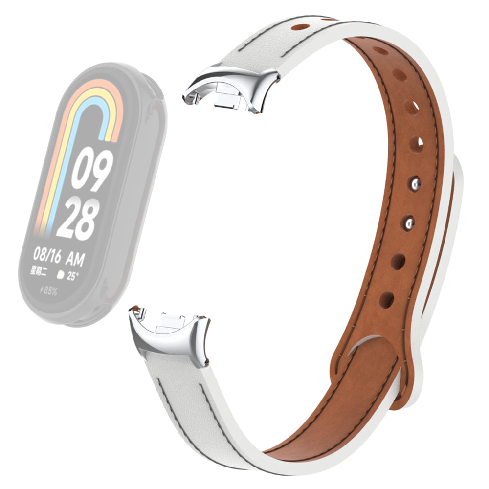 For Xiaomi Smart Band 8 Genuine Cow Leather Watch Band Strap Replacement with Connector For Xiaomi Smart Band 8 Genuine Cow Leather Watch Band Strap Replacement with Connector